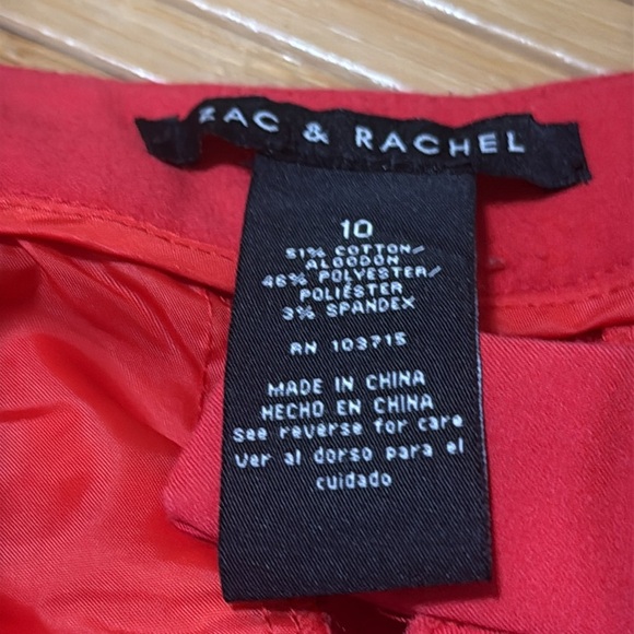 Zac & Rachel Red High Waist Shorts - Picture 4 of 5